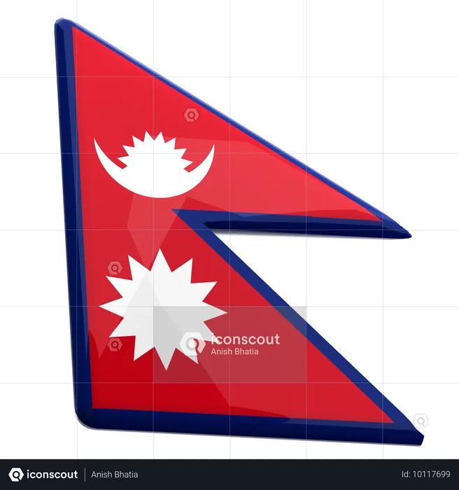 Nepal Flag 3D Icon