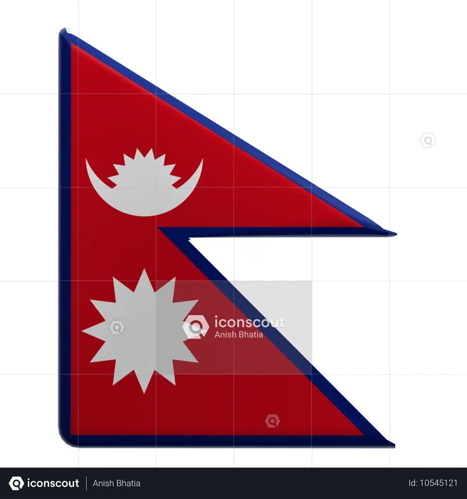 Nepal Flag 3D Icon