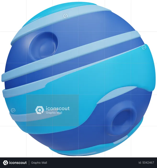 Neptune Planet  3D Icon