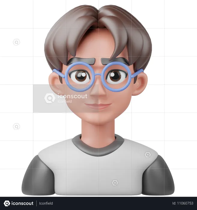 Nerd Boy  3D Icon