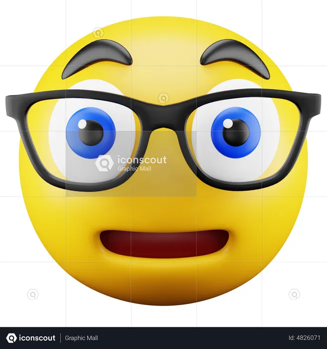 Nerd Emoji Emoji 3D Icon