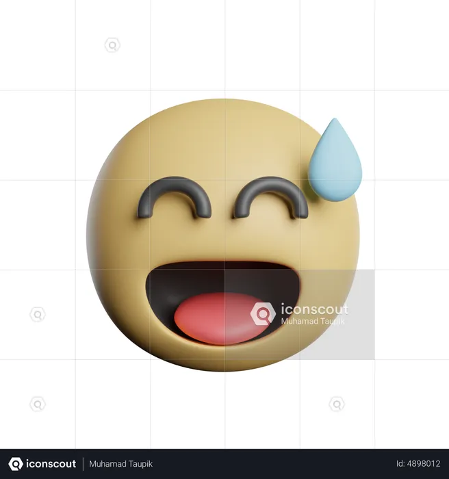 Nervioso Emoji 3D Icon