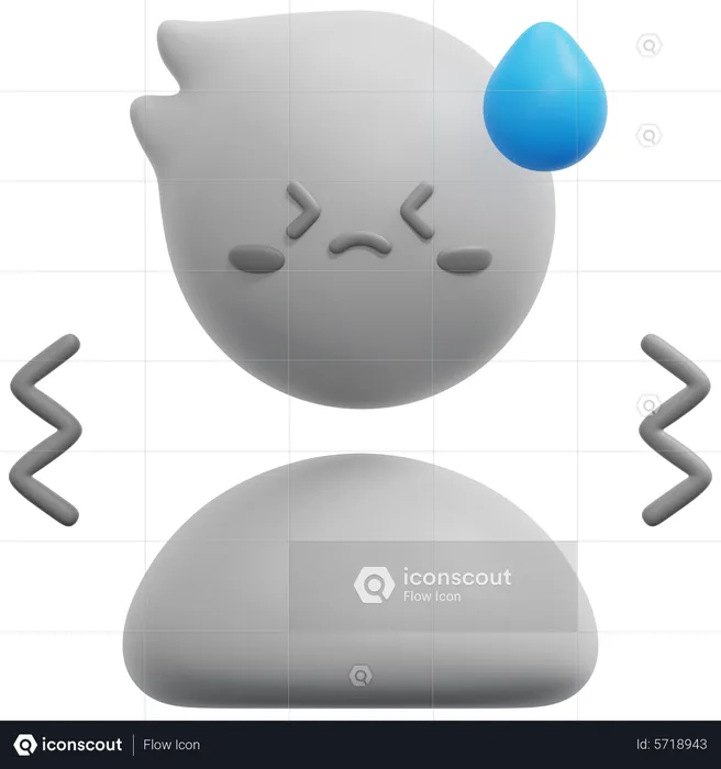 Nervös Emoji 3D Icon