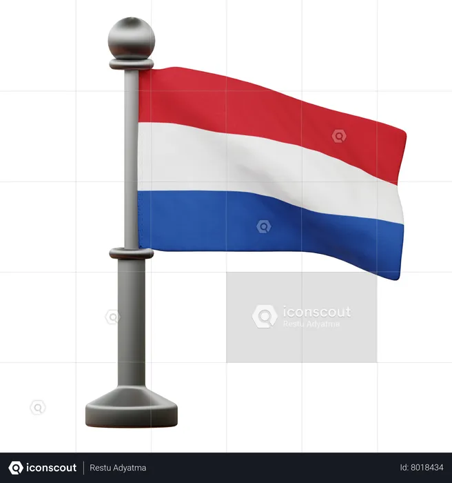 Netherland Flag Flag 3D Icon