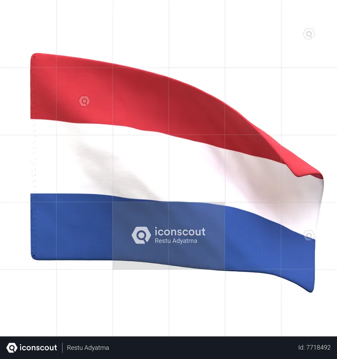 Netherland Flag Flag 3D Icon