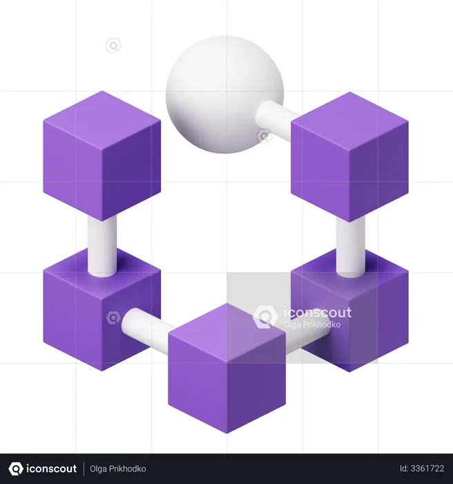 Network Communication  3D Illustration