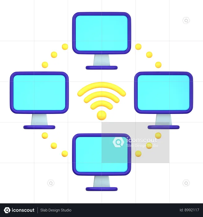 Network Connection  3D Icon