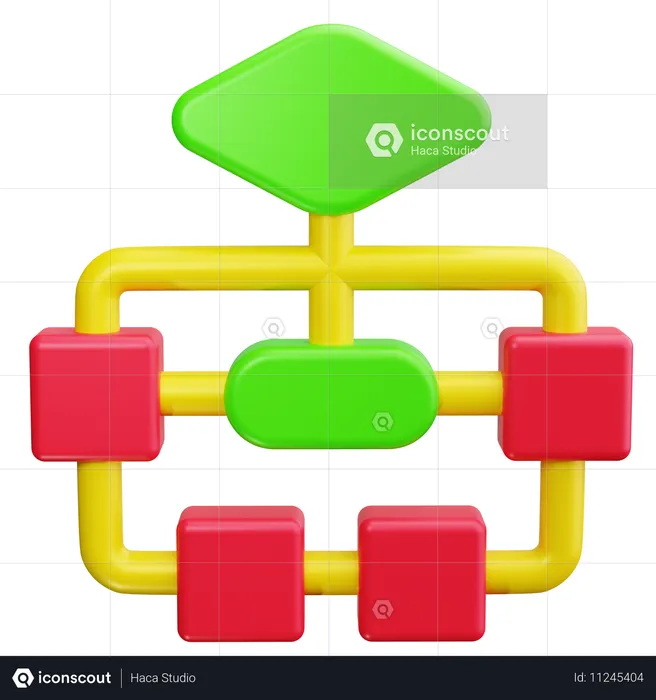 Network Diagram  3D Icon