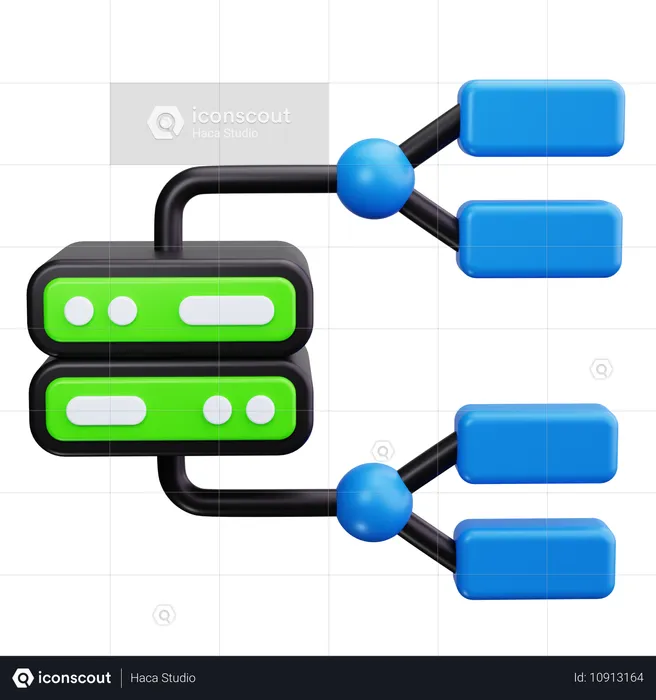 Network diagram  3D Icon