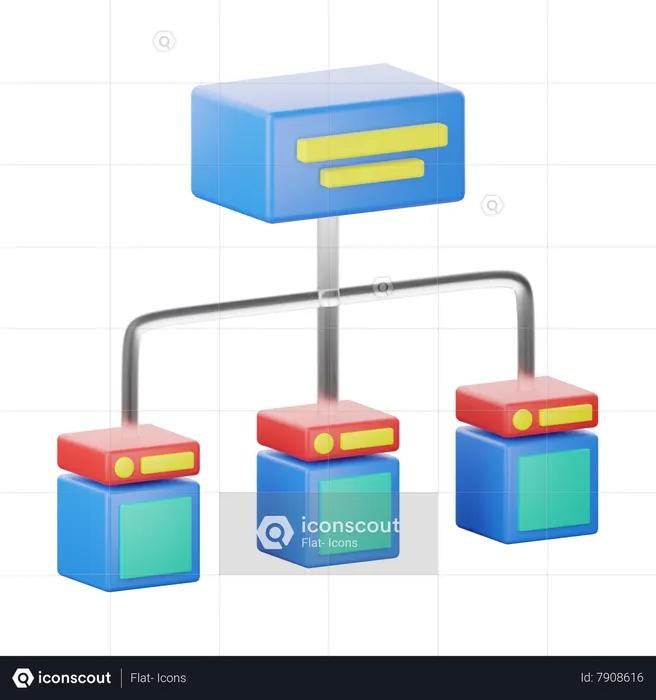 Network Diagram  3D Icon