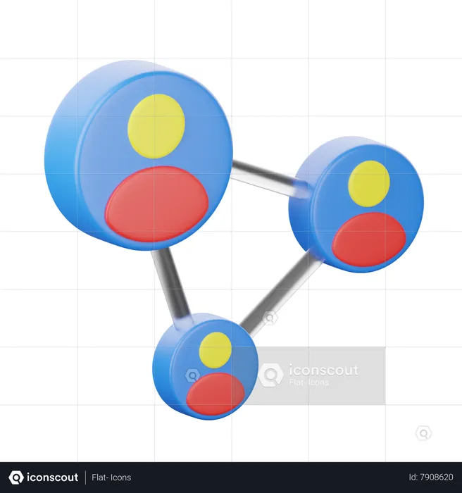 Network Graph  3D Icon