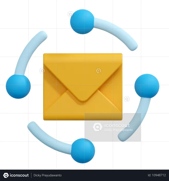 Network Message  3D Icon