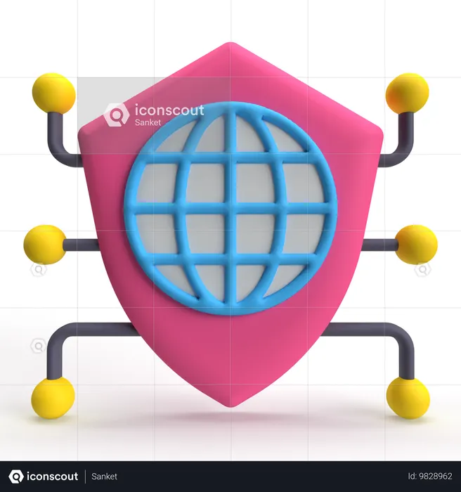 Network Protection  3D Icon