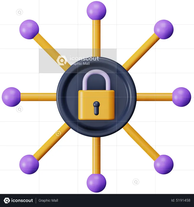 Network Safety  3D Icon