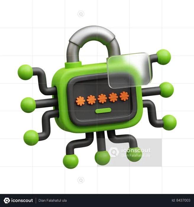 Network Security  3D Icon