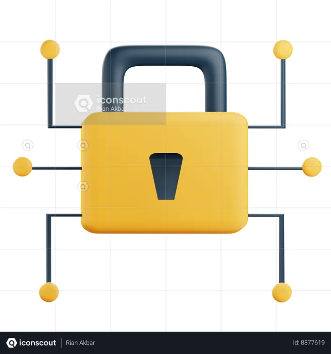 Network Security  3D Icon