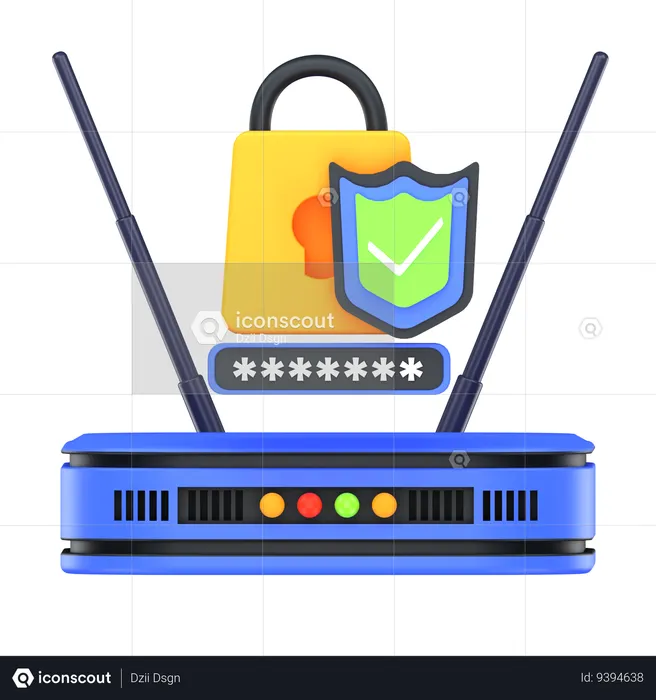 Network Security  3D Icon