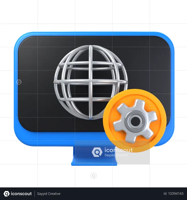 네트워크 설정  3D Icon