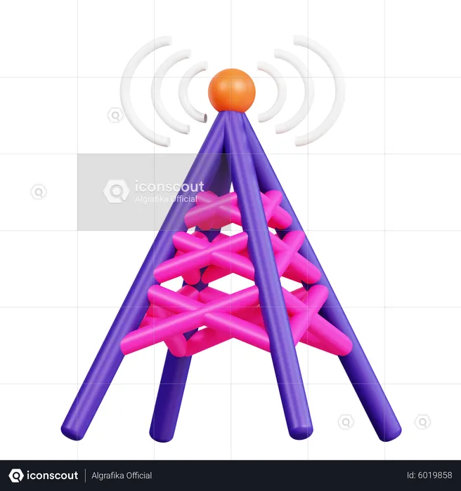 Network Tower  3D Icon