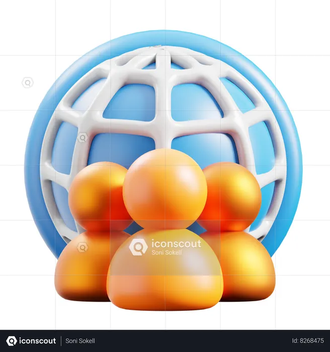 Networking  3D Icon