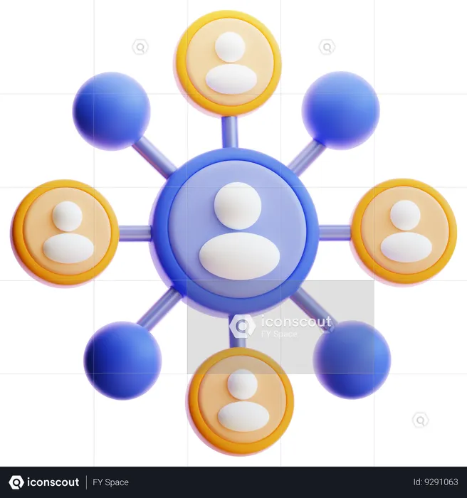 Networking  3D Icon