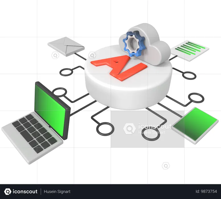 接続のネットワーク化  3D Icon