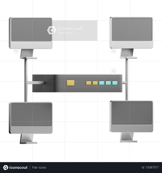 Netzwerkbrücke  3D Icon