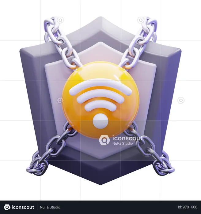 Netzwerksicherheit  3D Icon