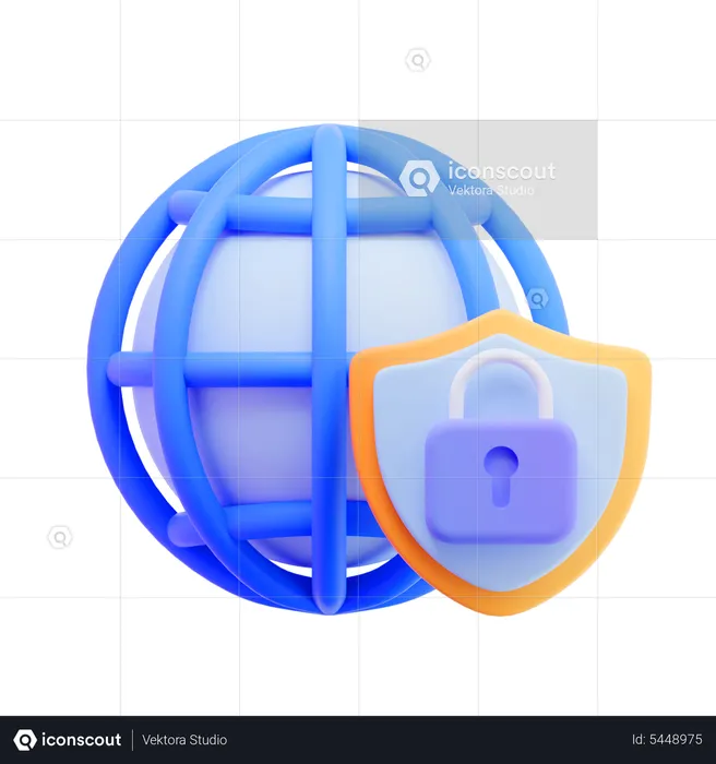 Netzwerksicherheit  3D Icon