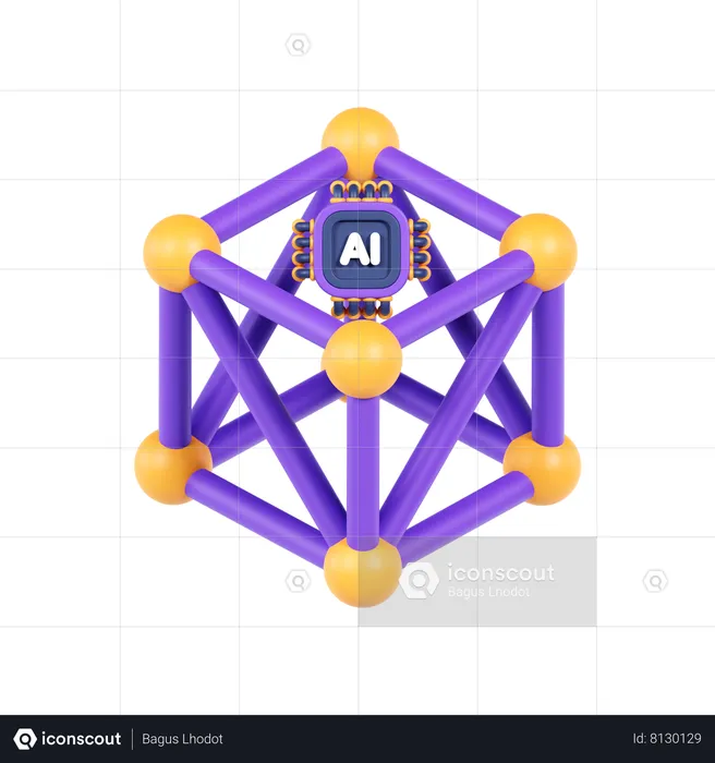 Neural Network  3D Icon