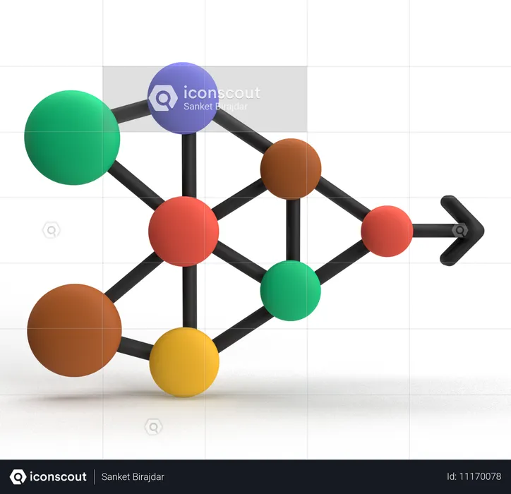 Neurales Netzwerk  3D Icon