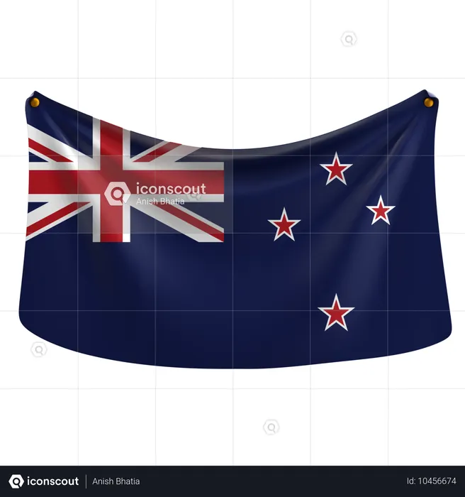 Neuseeland Flag 3D Icon