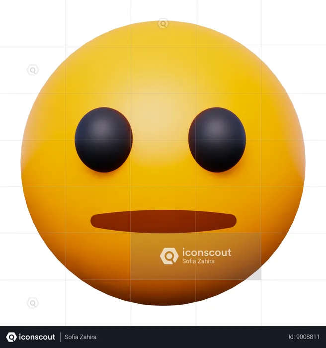 Neutral Emoji Emoji 3D Icon