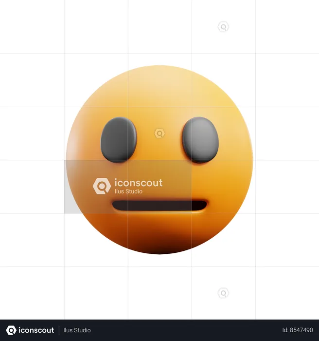 Neutral Face  3D Icon