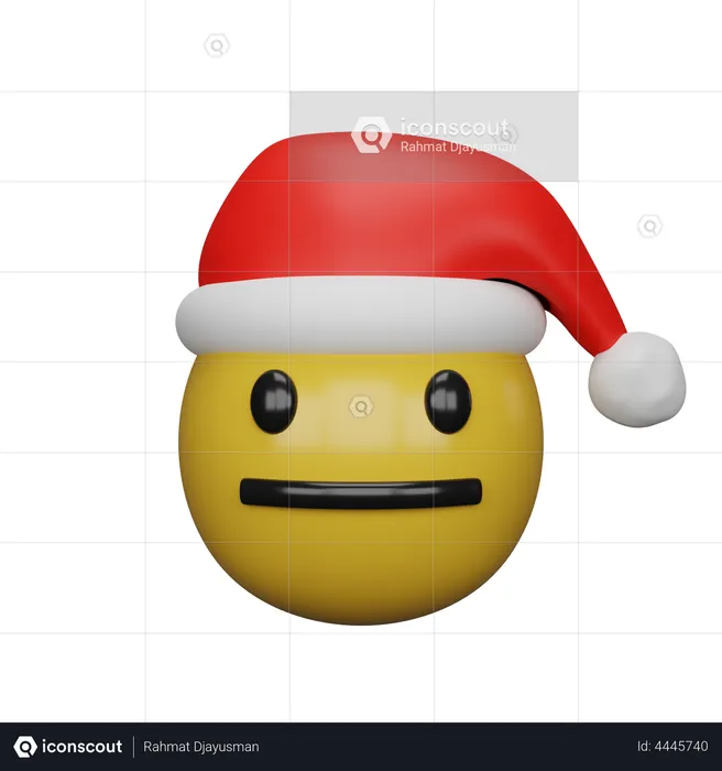 Neutral Face Emoji 3D Illustration