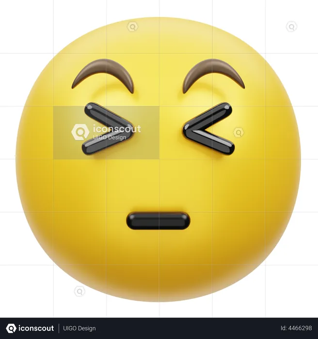 Neutral Face Emoji 3D Illustration
