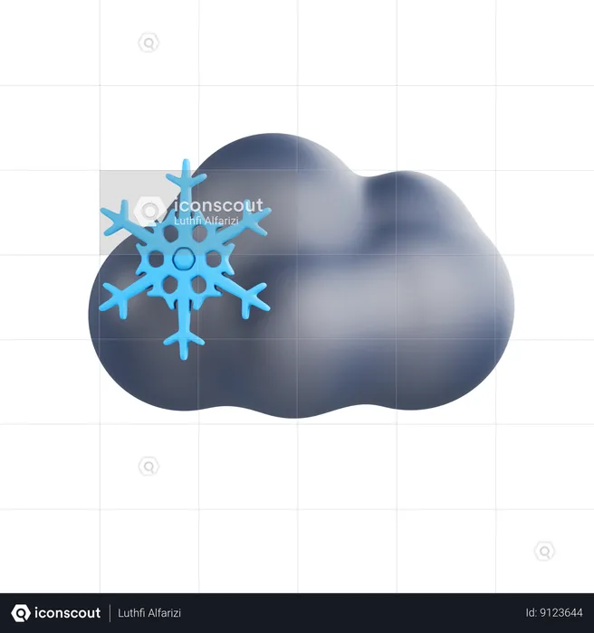 Neve noturna  3D Icon