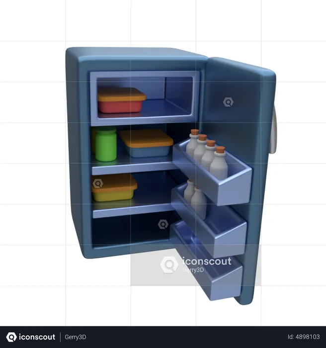 Refrigerador  3D Icon