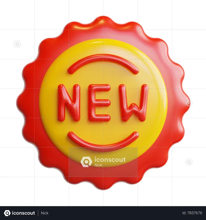 New Badge  3D Icon