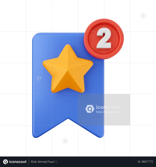 New Bookmark Notification  3D Icon
