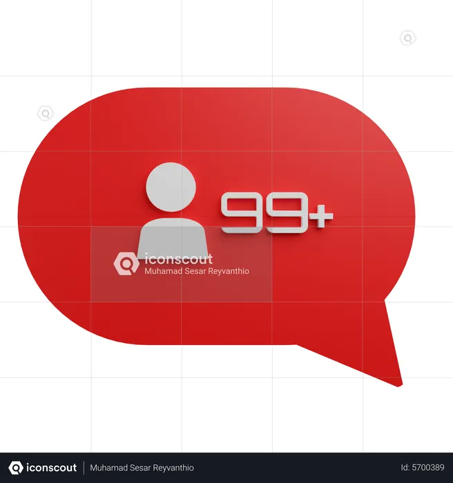 New Chat Bubble  3D Icon