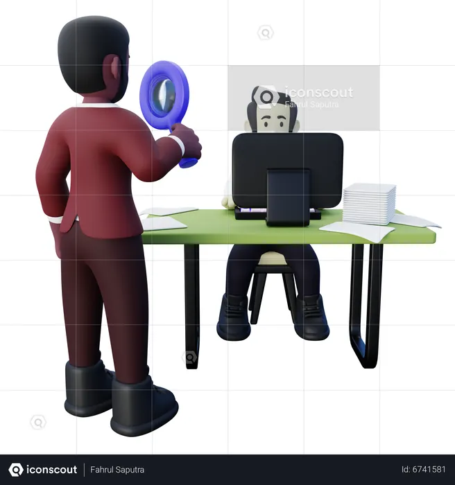 New Employee on Probation Phase  3D Illustration