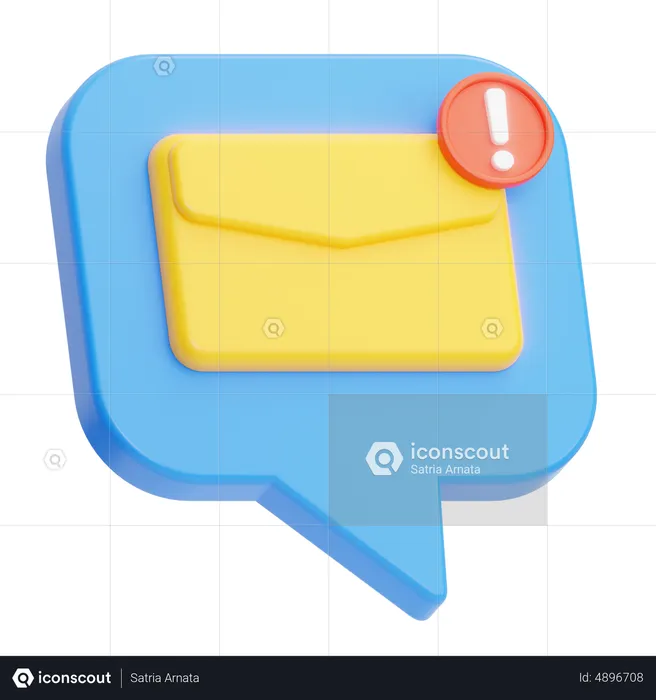 New Incoming Message  3D Icon