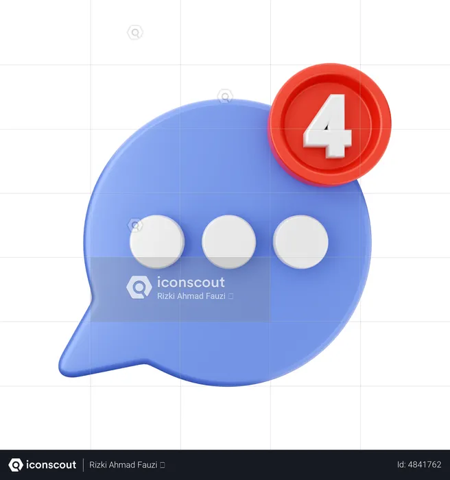 New Message Notification  3D Icon