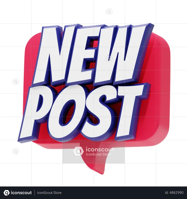 New Post  3D Icon