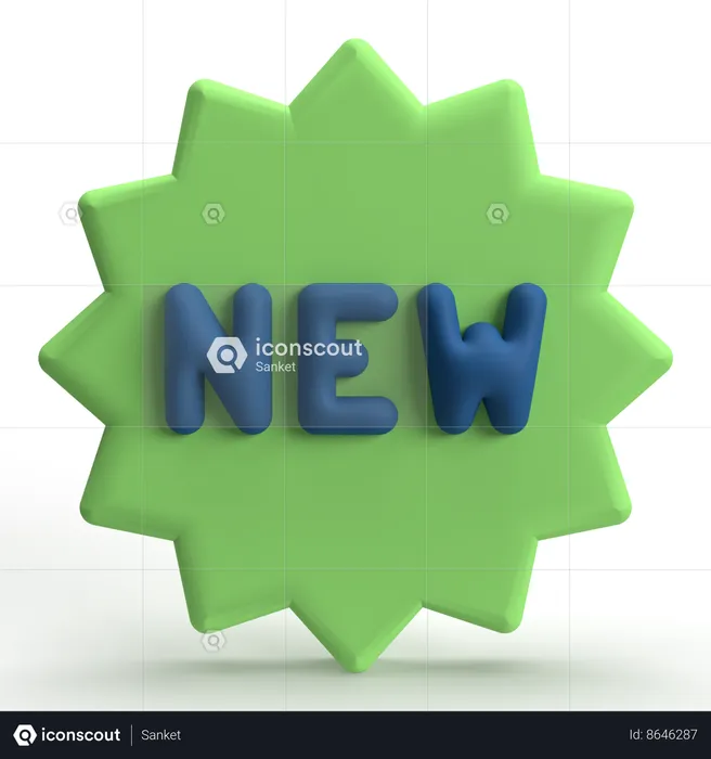 New Sticker  3D Icon