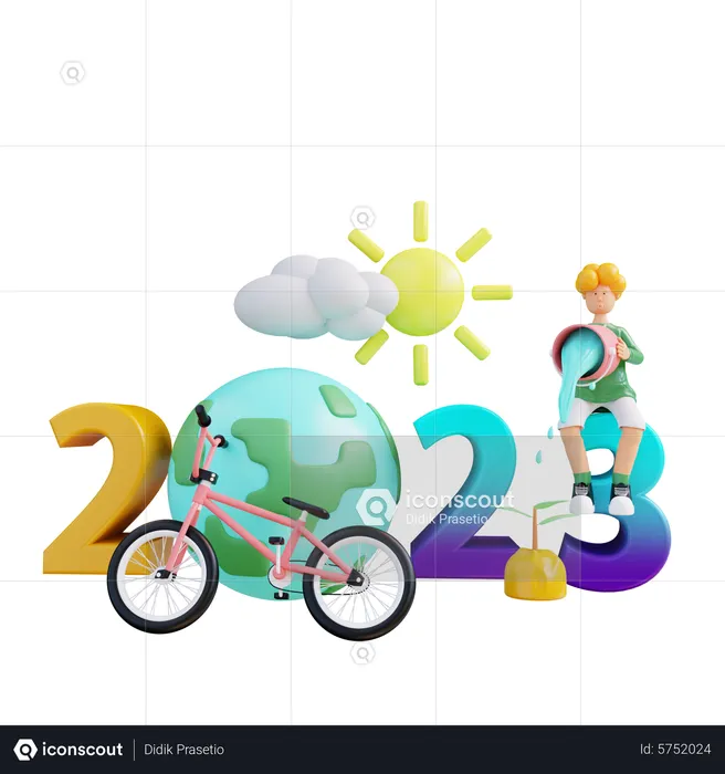 New Year 2023 Coming  3D Illustration
