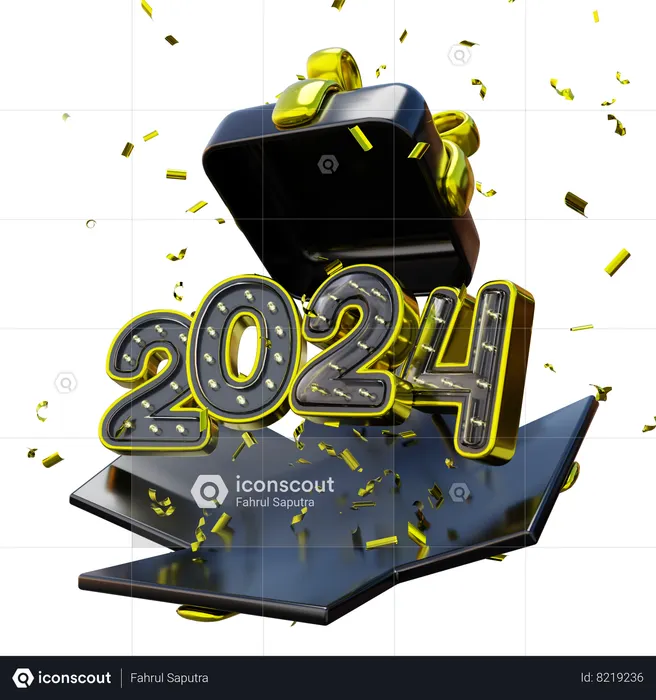 New Year 2024  3D Icon