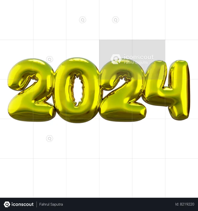New Year 2024  3D Icon