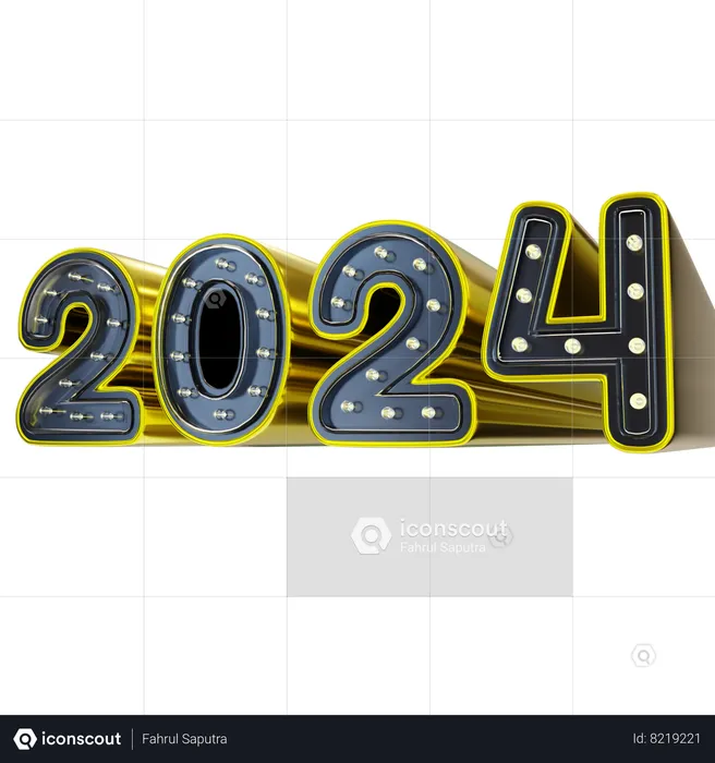 New Year 2024 3D Icon Download In PNG, OBJ Or Blend Format, 43% OFF